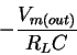 \begin{displaymath}-\frac{V_{m(out)}}{R_L C}
\end{displaymath}